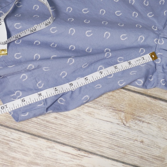 J Crew Blue Horseshoe Gramercy Shorts Size 30W - Picture 3 of 6